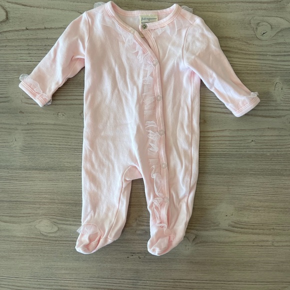 Pink Ruffled Footie - Picture 1 of 1